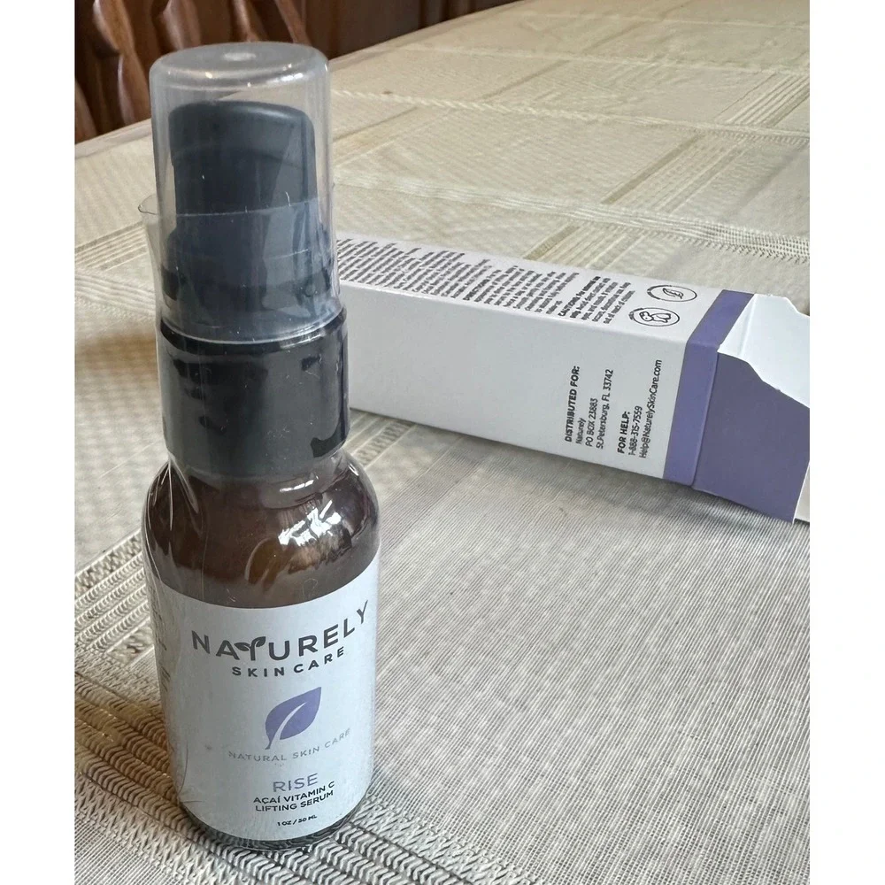 Naturely Rise Acai Vitamin C Lifting Serum Natural Skin Care 1oz/30ml NEW sealed